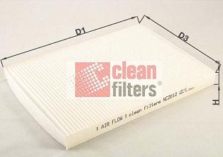 Clean Filters NC2012 - Filtr, daxili hava www.furqanavto.az