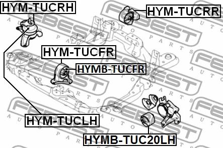 Febest HYM-TUCRR - Tutacaq, mühərrik montajı www.furqanavto.az