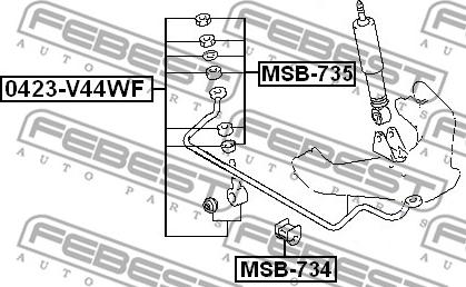 Febest MSB-735 - Montaj dəsti, stabilizator çubuğu / çubuq www.furqanavto.az