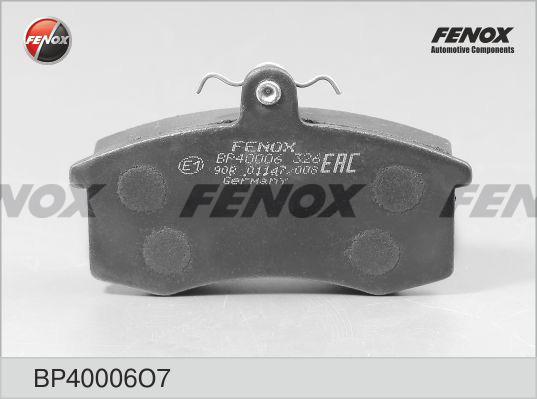 Fenox BP40006O7 - Əyləc altlığı dəsti, əyləc diski www.furqanavto.az