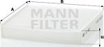 Mann-Filter CU 1827 - Filtr, daxili hava www.furqanavto.az