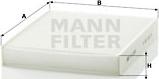 Mann-Filter CU 2559 - Filtr, daxili hava www.furqanavto.az