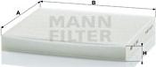 Mann-Filter CU 2362 - Filtr, daxili hava www.furqanavto.az