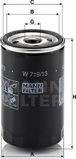 Mann-Filter W 719/13 (10) - Yağ filtri www.furqanavto.az