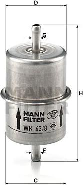 Mann-Filter WK43/8 - Yanacaq filtri www.furqanavto.az