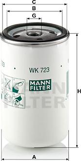 Mann-Filter WK723 - Yanacaq filtri www.furqanavto.az