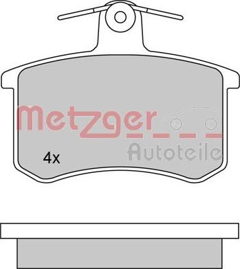 Metzger 1170030 - Əyləc altlığı dəsti, əyləc diski www.furqanavto.az